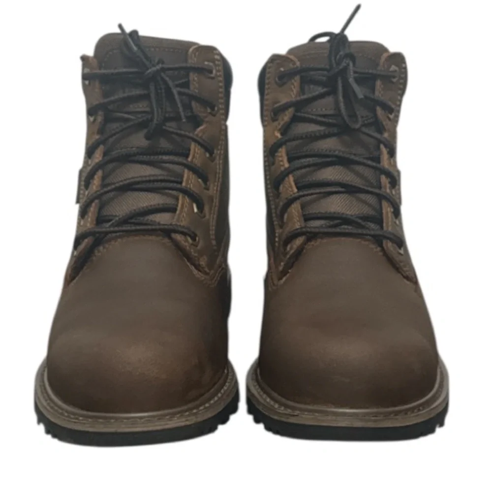 Authentic Skechers work safety steel toe leather boots sz men’s 7.5